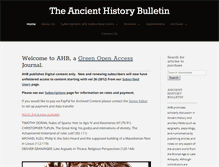 Tablet Screenshot of ancienthistorybulletin.org